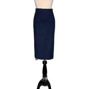 MM. Lafleur The Cobble Hill 2.0 Navy Blue Cotton Jacquard skirt size 1X